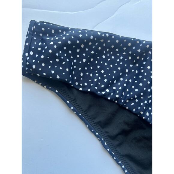 J. Crew Hipster Navy Swim Bikini Bottoms Dots Size 2X New - Picture 3 of 7